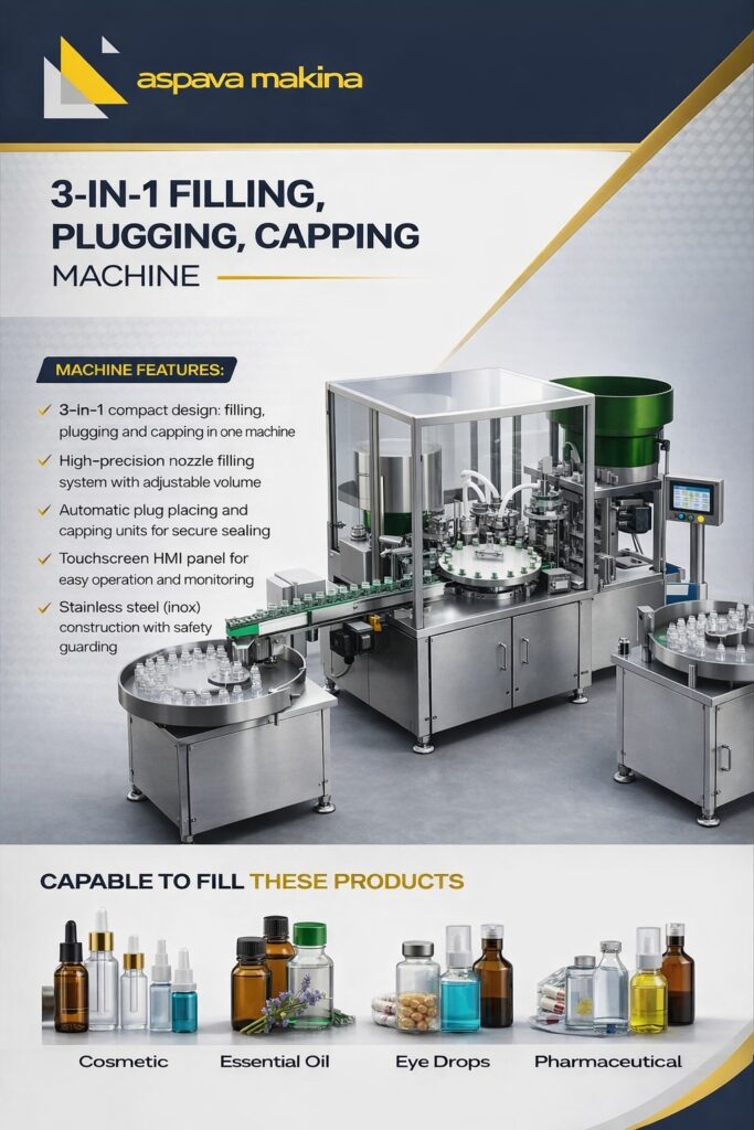 Serum ve Esansiyel Yağlar İçin Kozmetik Dolum Makinesi